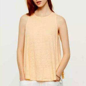 Lou & Grey // light peach flowy linen tank top